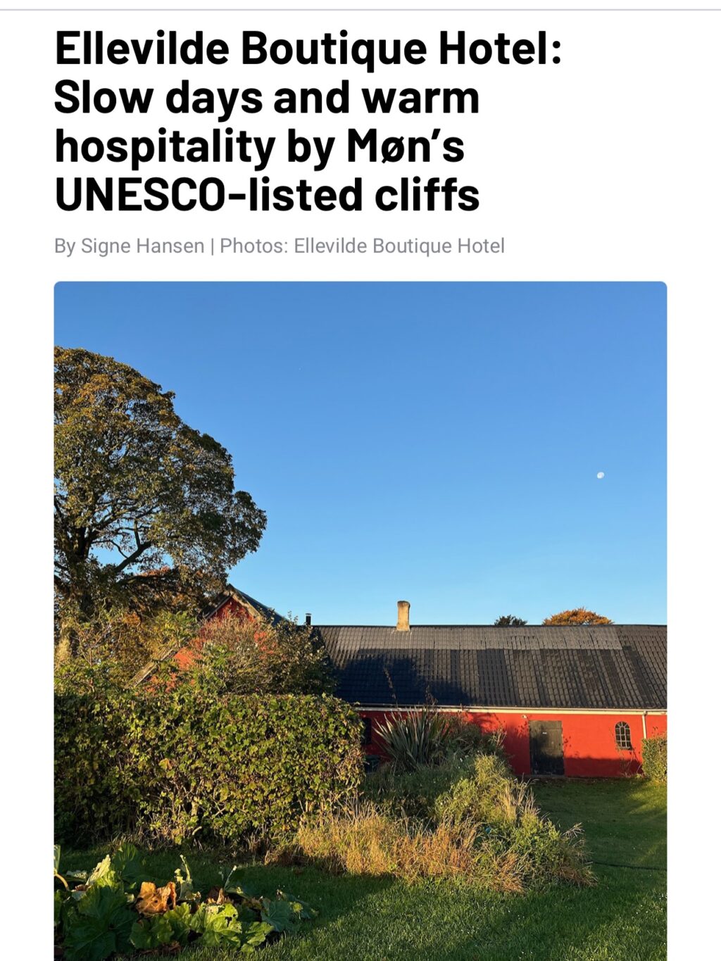 Instagram post from ellevilde.hotel. This post is in position 1.